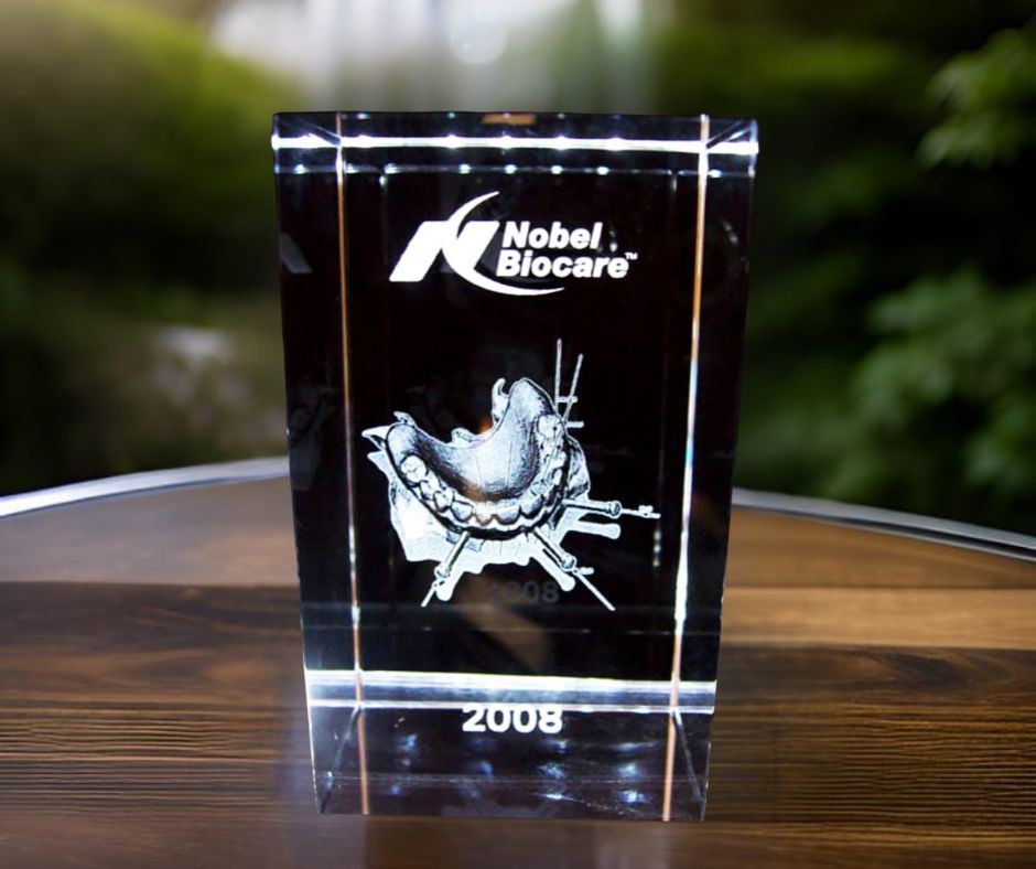 Pharmaceutical Engraved Crystal Cubes