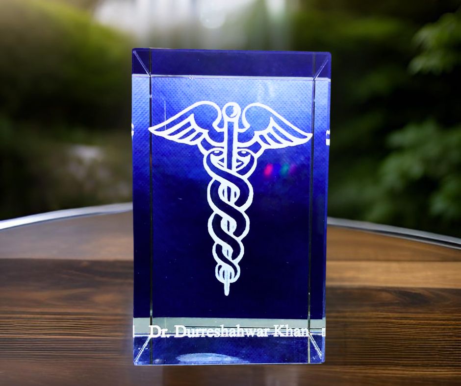 Pharmaceutical Engraved Crystal Cubes
