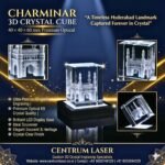 Charminar Crystal Cube with LED Light Stand - Image 2