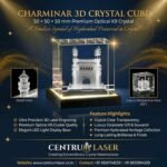 Charminar Crystal Cube with LED Light Stand - Image 3