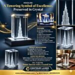 Burj Khalifa 3d Crystal Collection with LED Light Stand - Image 4