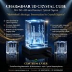 Charminar Crystal Cube with LED Light Stand - Image 4
