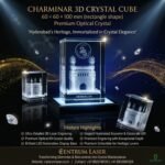 Charminar Crystal Cube with LED Light Stand - Image 7