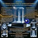 Burj Khalifa 3d Crystal Collection with LED Light Stand - Image 9