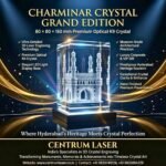 Charminar Crystal Cube with LED Light Stand - Image 9