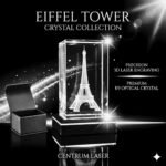 Eiffel Tower Crystal Cube with LED Light Stand - Image 9