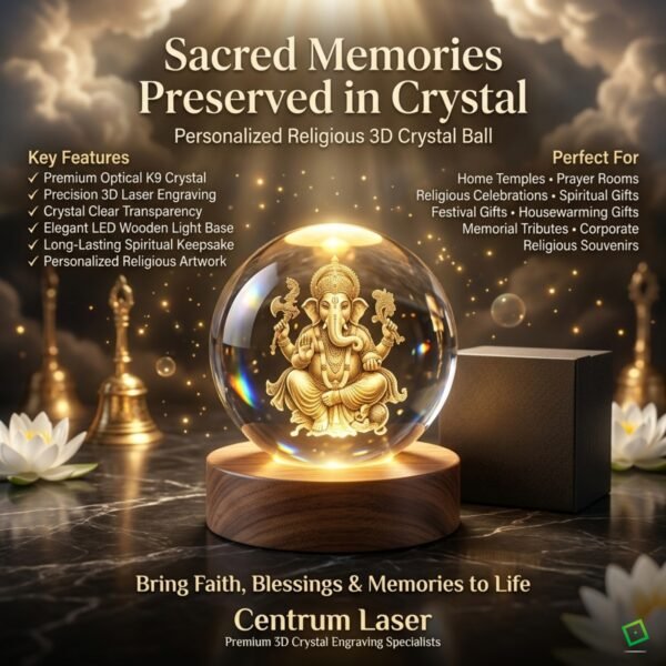 Religious Engraved Crystal Balls