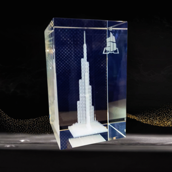 Burj Khalifa crystal engraving