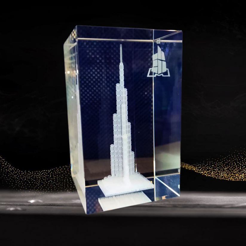 BURJ KHALIFA 8815 Burj Khalifa crystal engraving