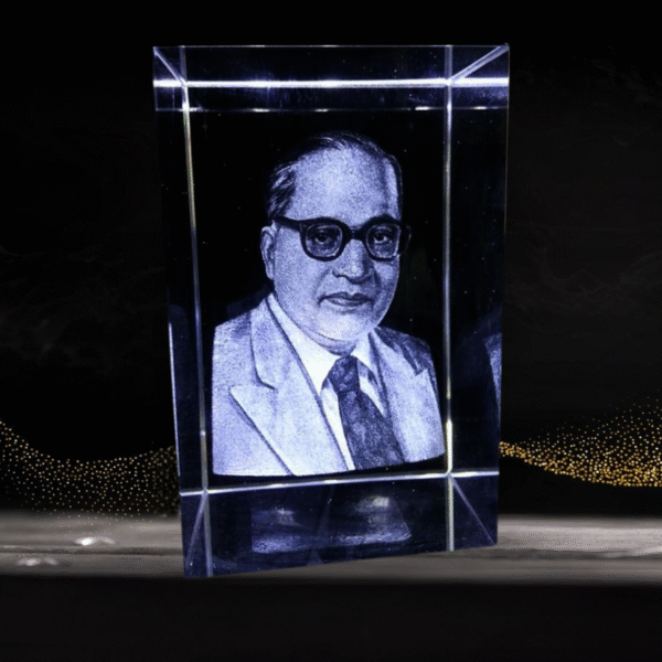 Dr Babasaheb Ambedkar engraved crystal
