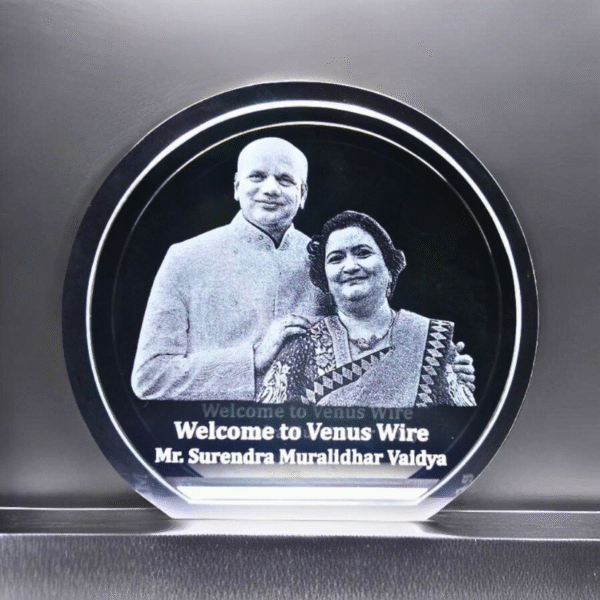 Half Circle Crystal Cube