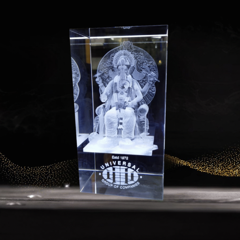 Lalbaugcha Raja crystal engraving