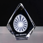 Pyramid Crystal Cube (Logo Engraving)