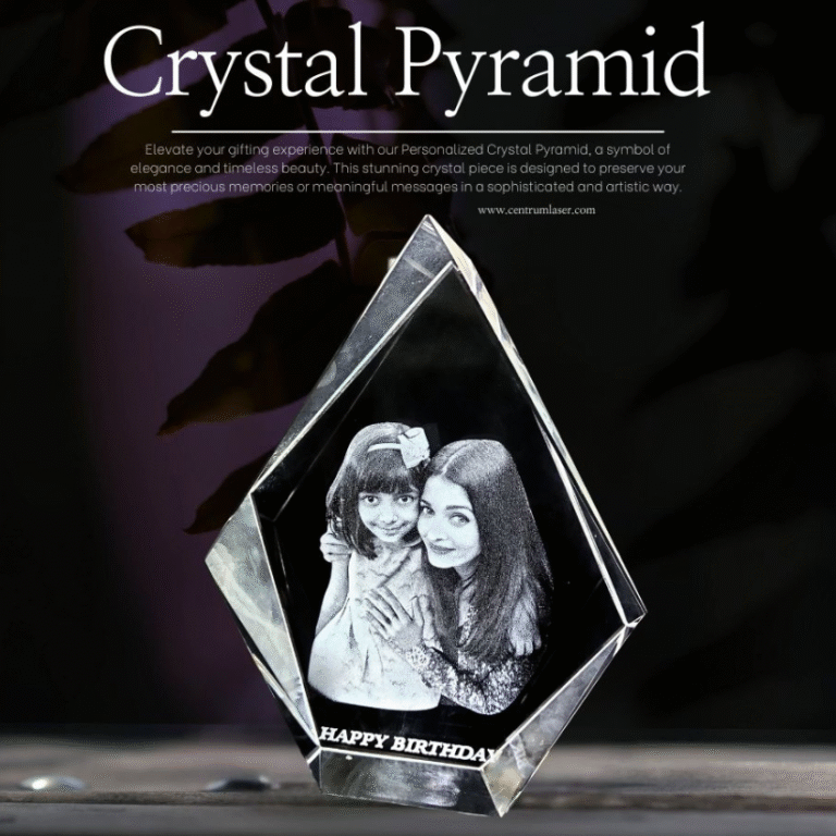 Pyramid Crystal Cube Personalized Photo
