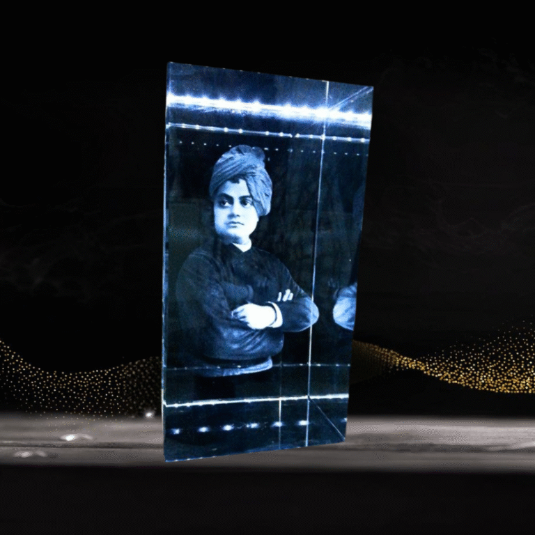 Swami Vivekananda crystal engraving