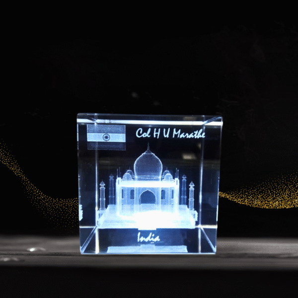 Taj Mahal crystal model front view
