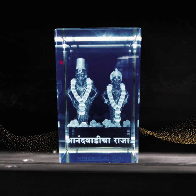 Vitthal Rukmini Pandharpur crystal engraving