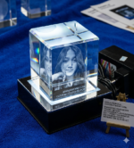 Square Personalized 3D Crystal Photo Cube with Light Base - 60x60x60 mm - Image 2