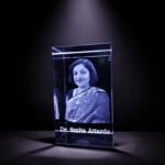 BIG Size Single Face Photo 3D Engraved Crystal Cube with LED Light Base for Specials Celebrations and momentos – 60x80x120 mm - Image 3