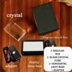 Romantic Crystal Photo Cube - 60x80x120 mm with LED Light Stand - Image 4