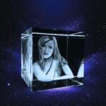 Square Shape Single Face Photo 3D Engraved Crystal Cube with LED Light Base for Specials Celebrations and momentos – 80x80x80 mm - Image 2