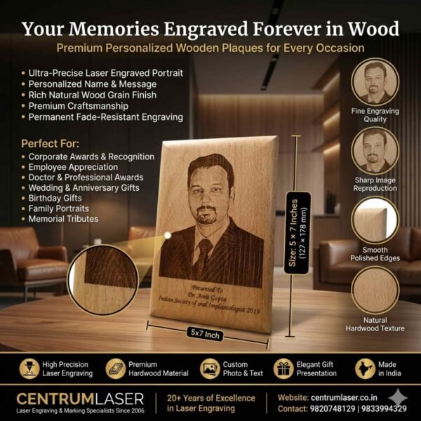 Personalized 5x7 Wooden Plaque