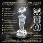 Crystal Diamond Top Trophies Champion Glass Cup Trophy- CG 113