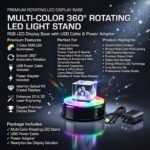 MULTICOLOR ROTATING LED LIGHT STAND - Image 5